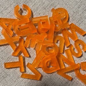 2/$30 Orange Alphabet Set - Uppercase
